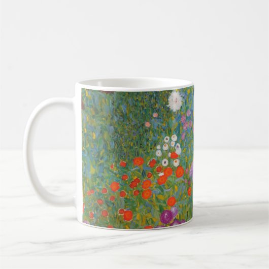 Hütte Gustav Klimt Blumengarten Kaffeetasse (Links)