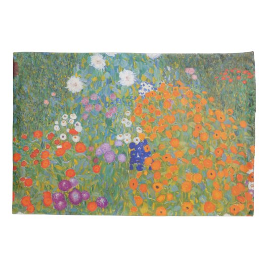 Hütte Gustav Klimt Blumengarten Kissenbezug (Rückseite)