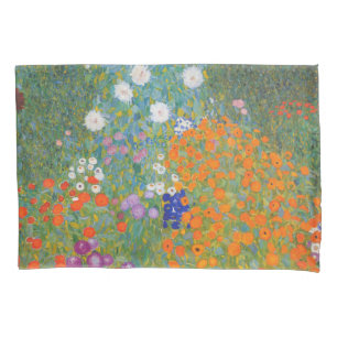 Hütte Gustav Klimt Blumengarten Kissenbezug