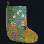 Hütte Gustav Klimt Blumengarten Kleiner Weihnachtsstrumpf<br><div class="desc">Ein wunderschönes Gartenbild - das ist ein klassisches Gemälde von Gustav Klimt,  genannt Hütte Garden,  oder Bauergarten,  1907,  das ein nahes Bild eines Blumengartens,  ein buntes Blumengemälde ist.</div>