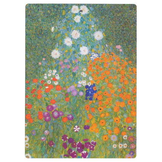Hütte Gustav Klimt Blumengarten Klemmbrett (Rückseite)
