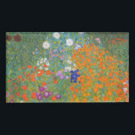 Hütte Gustav Klimt Blumengarten Namenschild<br><div class="desc">Ein wunderschönes Gartenbild - das ist ein klassisches Gemälde von Gustav Klimt,  genannt Hütte Garden,  oder Bauergarten,  1907,  das ein nahes Bild eines Blumengartens,  ein buntes Blumengemälde ist.</div>