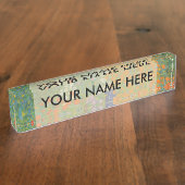 Hütte Gustav Klimt Blumengarten Namensplakette (Seite)