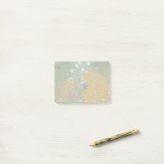 Hütte Gustav Klimt Blumengarten Post-it Klebezettel (Auf Schreibtisch)