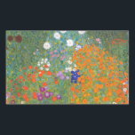 Hütte Gustav Klimt Blumengarten Rechteckiger Aufkleber<br><div class="desc">Ein wunderschönes Gartenbild - das ist ein klassisches Gemälde von Gustav Klimt,  genannt Hütte Garden,  oder Bauergarten,  1907,  das ein nahes Bild eines Blumengartens,  ein buntes Blumengemälde ist.</div>