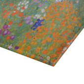 Hütte Gustav Klimt Blumengarten Schneidebrett (Ecke)