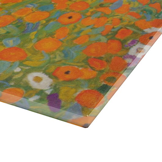Hütte Gustav Klimt Blumengarten Schneidebrett (Ecke)