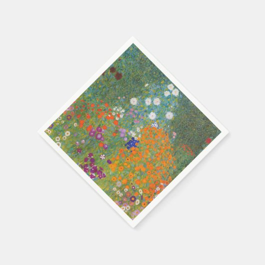 Hütte Gustav Klimt Blumengarten Serviette (Ecke)
