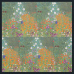 Hütte Gustav Klimt Blumengarten Stoff<br><div class="desc">Ein wunderschönes Gartenbild - das ist ein klassisches Gemälde von Gustav Klimt,  genannt Hütte Garden,  oder Bauergarten,  1907,  das ein nahes Bild eines Blumengartens,  ein buntes Blumengemälde ist.</div>