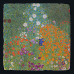 Hütte Gustav Klimt Blumengarten Töpfeuntersetzer<br><div class="desc">Ein wunderschönes Gartenbild - das ist ein klassisches Gemälde von Gustav Klimt,  genannt Hütte Garden,  oder Bauergarten,  1907,  das ein nahes Bild eines Blumengartens,  ein buntes Blumengemälde ist.</div>