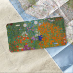 Hütte Gustav Klimt Blumengarten US Nummernschild<br><div class="desc">Ein wunderschönes Gartenbild - das ist ein klassisches Gemälde von Gustav Klimt,  genannt Hütte Garden,  oder Bauergarten,  1907,  das ein nahes Bild eines Blumengartens,  ein buntes Blumengemälde ist.</div>