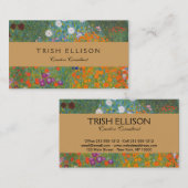 Hütte Gustav Klimt Blumengarten Visitenkarte (Vorne/Hinten)