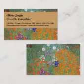 Hütte Gustav Klimt Blumengarten Visitenkarte (Vorne/Hinten)