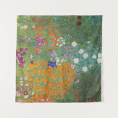 Hütte Gustav Klimt Blumengarten Wandteppich (Vorderseite (Horizontal))