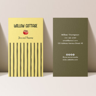 Hütte hausgemachte Marmelade und Reserven Visitenkarte