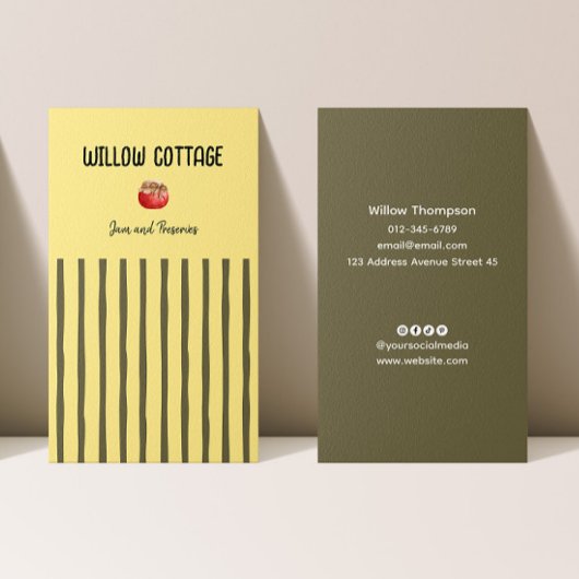 Hütte hausgemachte Marmelade und Reserven Visitenkarte