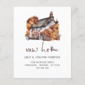 Hütte Herbstfarben Neue Zuhause-Adresse (Vorderseite)