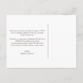 Hütte Hochzeit Datum speichern // Postkarte (Rückseite)