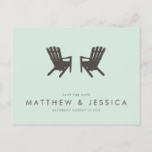 Hütte Hochzeit Datum speichern // Postkarte (Vorderseite)