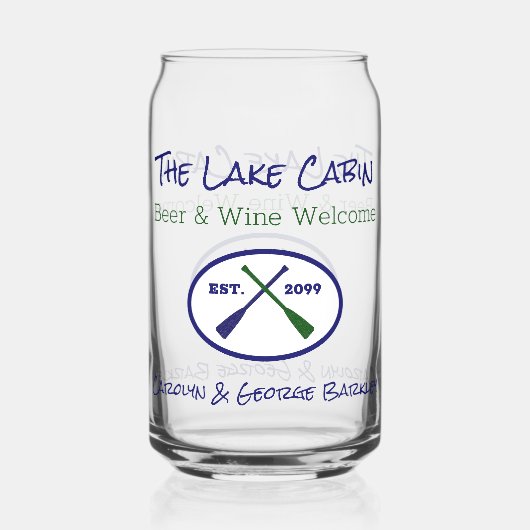 Hütte House Beer Can Dosenglas (Vorderseite)