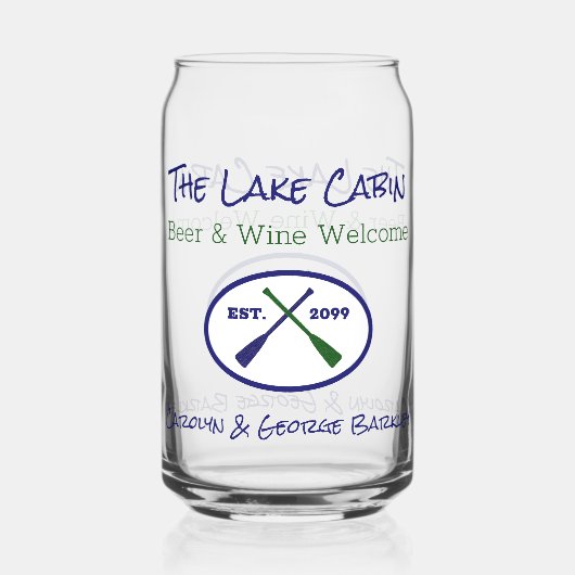 Hütte House Beer Can Dosenglas (Rückseite)