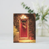 Hütte House Door Postkarte (Stehend Vorderseite)