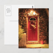 Hütte House Door Postkarte (Vorne/Hinten)