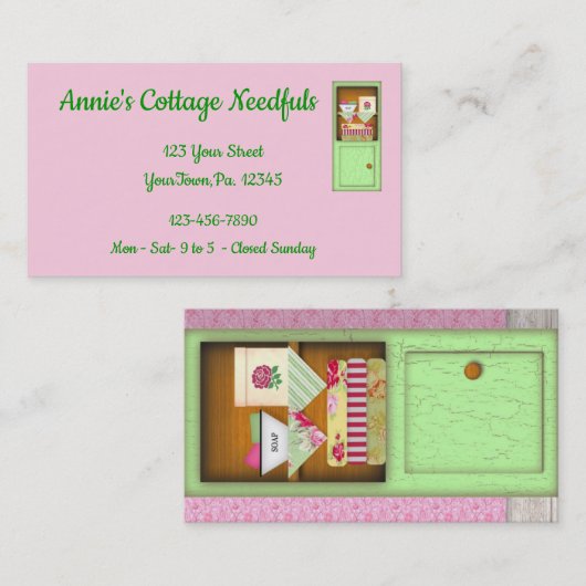 Hütte Hutch Visitenkarte (Vorne/Hinten)