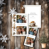 Hütte Hygge Zwei-Foto-Weihnachtskarte Feiertagskarte