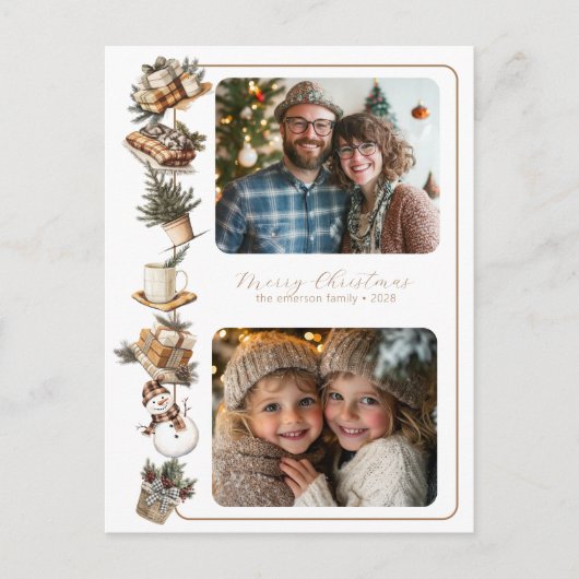 Hütte Hygge Zwei Fotos Weihnachten (Vorderseite)