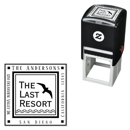 Hütte Ihres Namens und der Adresse Platz Permastempel (Beispiel)