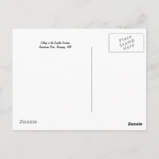 Hütte im Englischen Garten Postkarte (Rückseite)