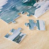 Hütte im Frühling mit Blüten Puzzle (Seite)