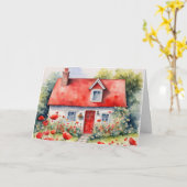 Hütte im Gebärmutterwasser mit Pflücken Karte (Gelbe Blume)