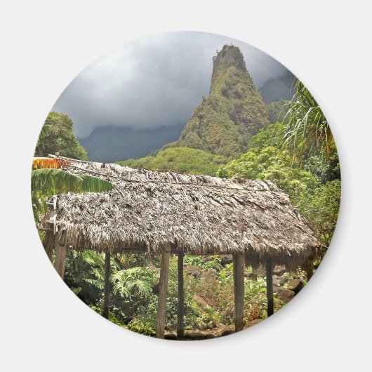 Hütte im Iao Valley Staat Park, Maui, Hawaii Magnet (Vorne)