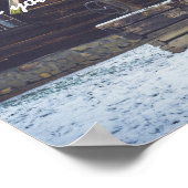 Hütte im Schnee Poster (Ecke)