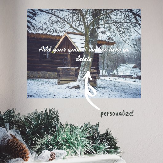 Hütte im Schnee Poster