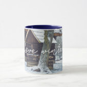 Hütte im Schnee Tasse (Zentrum)