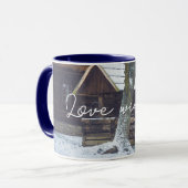 Hütte im Schnee Tasse (Vorderseite Links)