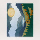 Hütte im sonnigen Bergtal Puzzle (Vertikal)