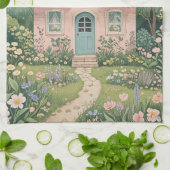 Hütte im Wald Geschirrtuch (Gefaltet)