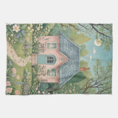 Hütte im Wald Geschirrtuch (Horizontal)