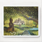 Hütte im Wald Mousepad (Vorne)