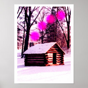 Hütte im Wald Poster