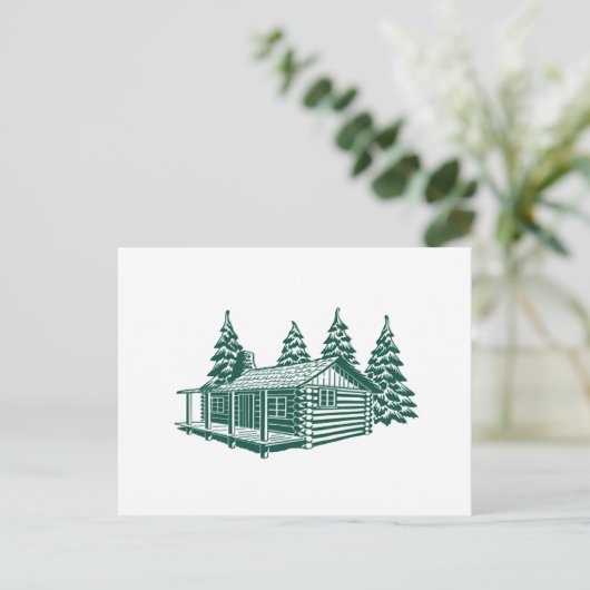 Hütte im Wald... Postkarte (Stehend Vorderseite)