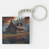 Hütte im Wald Schlüsselanhänger (Rückseite)