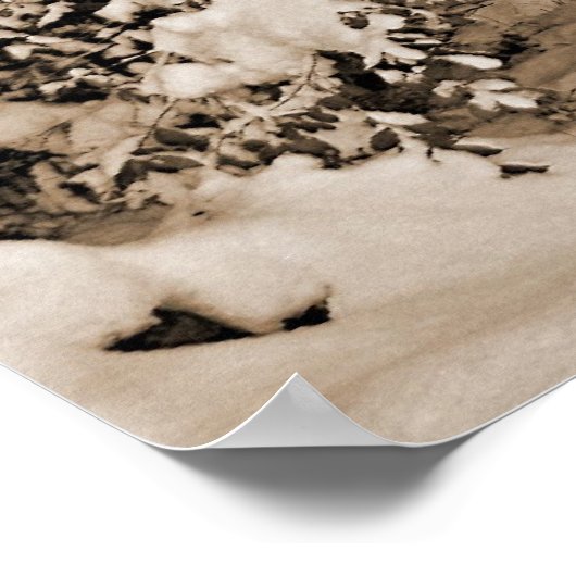 Hütte im Winter Poster (Ecke)