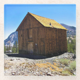 Hütte in Bennettville, Tioga Pass, Kalifornien Glasuntersetzer