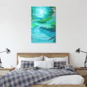 Hütte in den Wäldern Leinwanddruck (Insitu (Schlafzimmer))