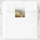 Hütte in der Nähe von Freshwater Quadratischer Aufkleber (Tasche)
